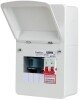 FuseBox F2004M 100A Main Switch Consumer Unit, 4 Way, Steel, White