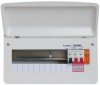 FuseBox F2010MX 100A Main Switch Consumer Unit with T2 Surge Protection, 10 Way, Steel, White