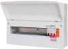 FuseBox F2014MX 100A Main Switch Consumer Unit with T2 Surge Protection, 14 Way, Steel, White