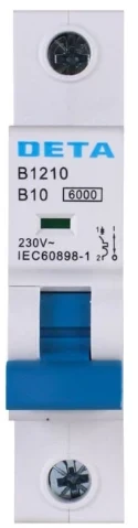 Deta B1210 MCB 10A 6kA Type B Curve