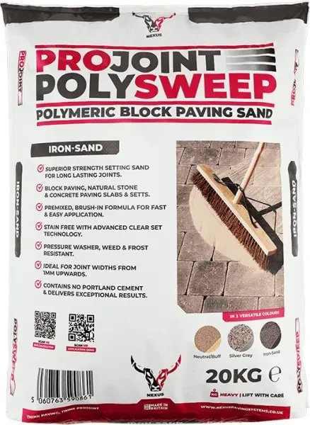 ProJoint Polysweep Polymeric Block Paving Setting Sand 20kg (Ironsand ...
