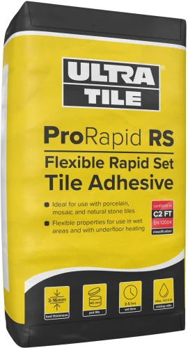 Ultra-Tile ProRapid RS Rapid Set Flexible White Tile Adhesive