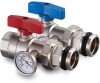 Harmoni Ball Valve Pair w/Temperature Gauge