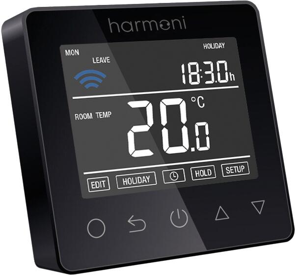 Harmoni Pro-E Black Wi-Fi Thermostat - 16 Amp - Element Shop