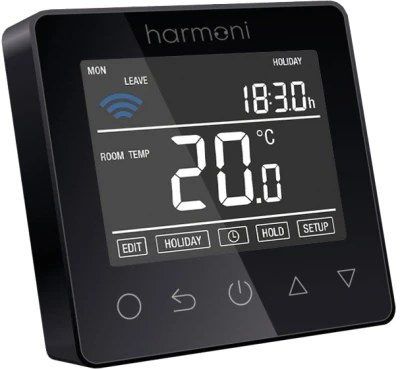 Harmoni Pro-Black Wi-Fi Thermostat- 3Amp