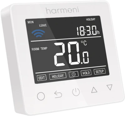 Harmoni Pro-E White Wi-Fi Thermostat - 16 Amp