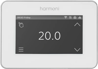 Harmoni Touch-E White Wi-Fi Thermostat - 16 Amp