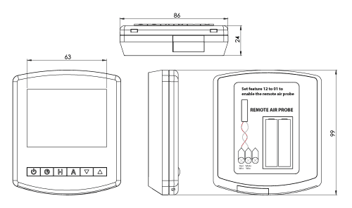 Heatmiser Thermostat Slimline RF Kit - Wireless & Programmable