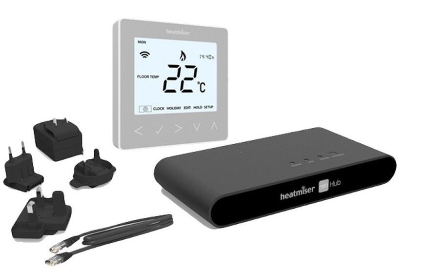 Heatmiser neoKit-e - Electric Floor Heating Smart Thermostat Kit - Platinum  Silver - Element Shop