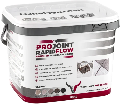 ProJoint RapidFlow Brush-In Porcelain Paving Grout 12.5kg (Neutral Buff)