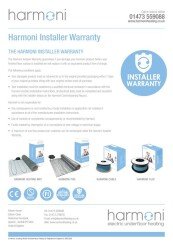 Harmoni Installer Warranty