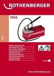Rothenberger Pressure Test Pump Instruction Manual