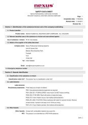 ProJoint Fusion Safety Data Sheet
