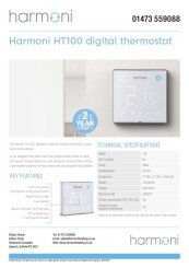 Harmoni 100 Thermostat Datasheet 2020 11 23