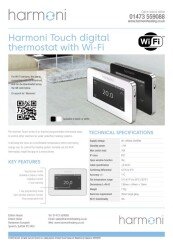 Harmoni Touch Thermostat Datasheet