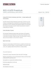 Stiebel Eltron DEM 3 Instantaneous Water Heater Data Sheet