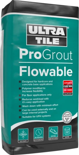 Ultra Tile Grey ProGrout Flowable Flexible Floor Grout 15kg