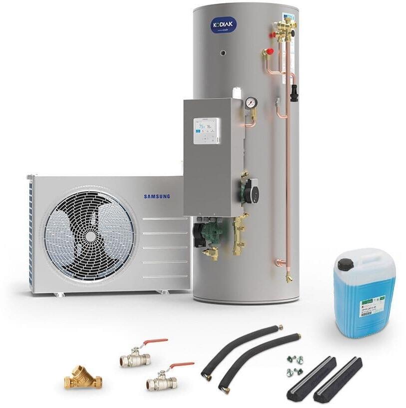Samsung 5kW Air Source Heat Pump & 210L Cylinder Element Shop